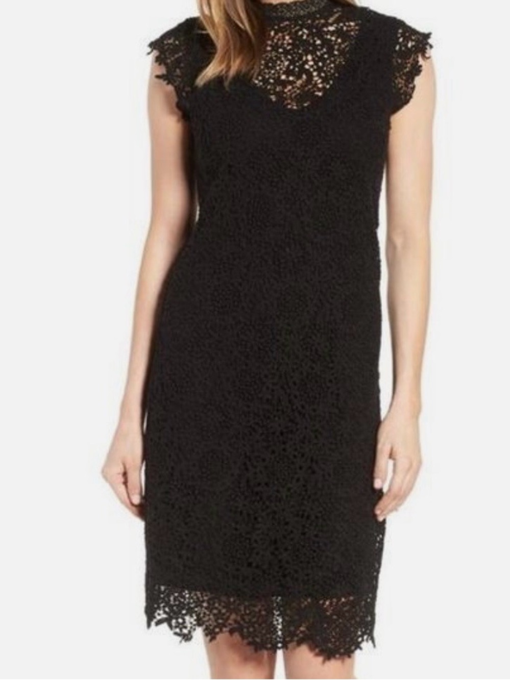 Velvet by Graham & Spencer Black Lace Dress